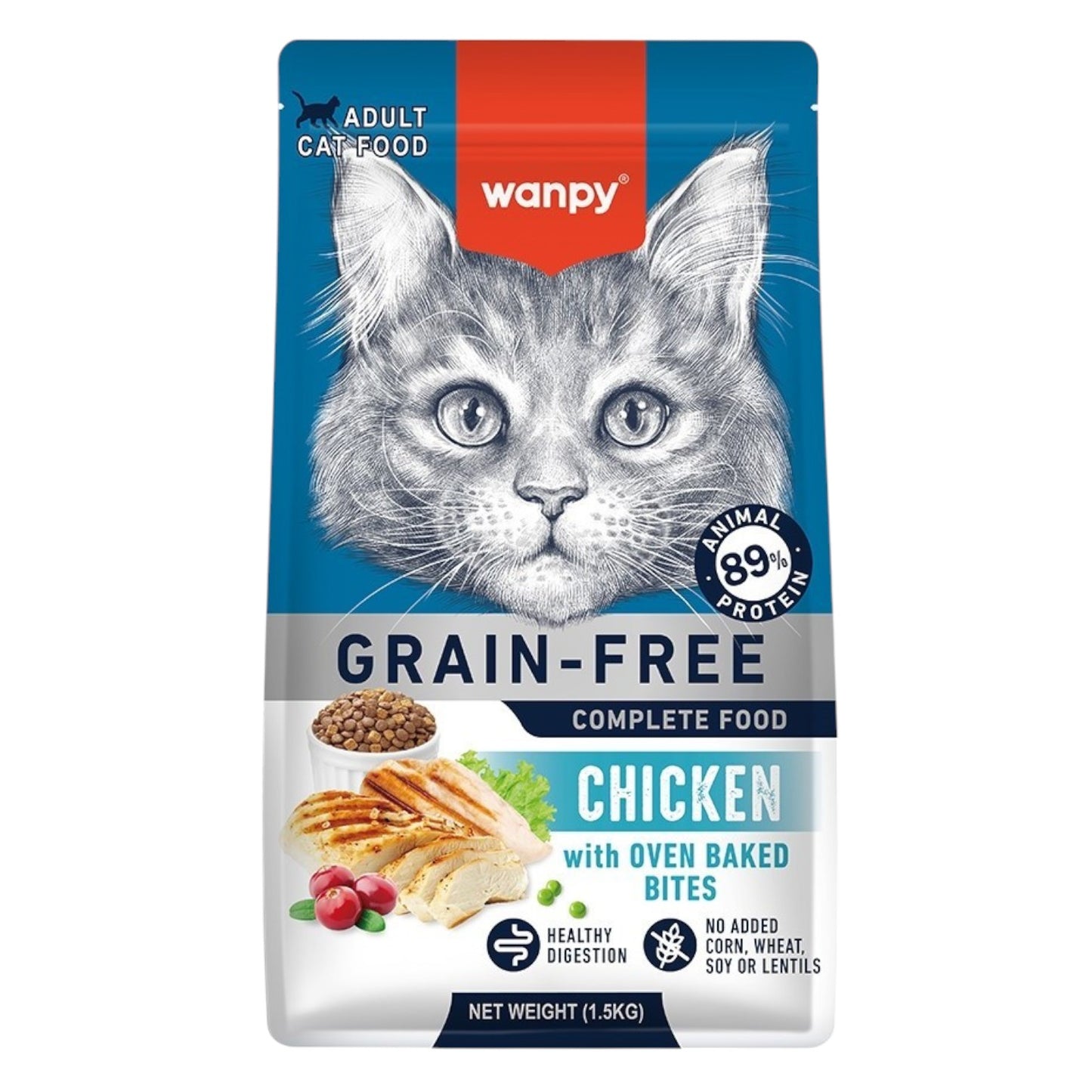 Comida para Gato Wanpy: Adulto Sabor a Pollo 1.5 KG