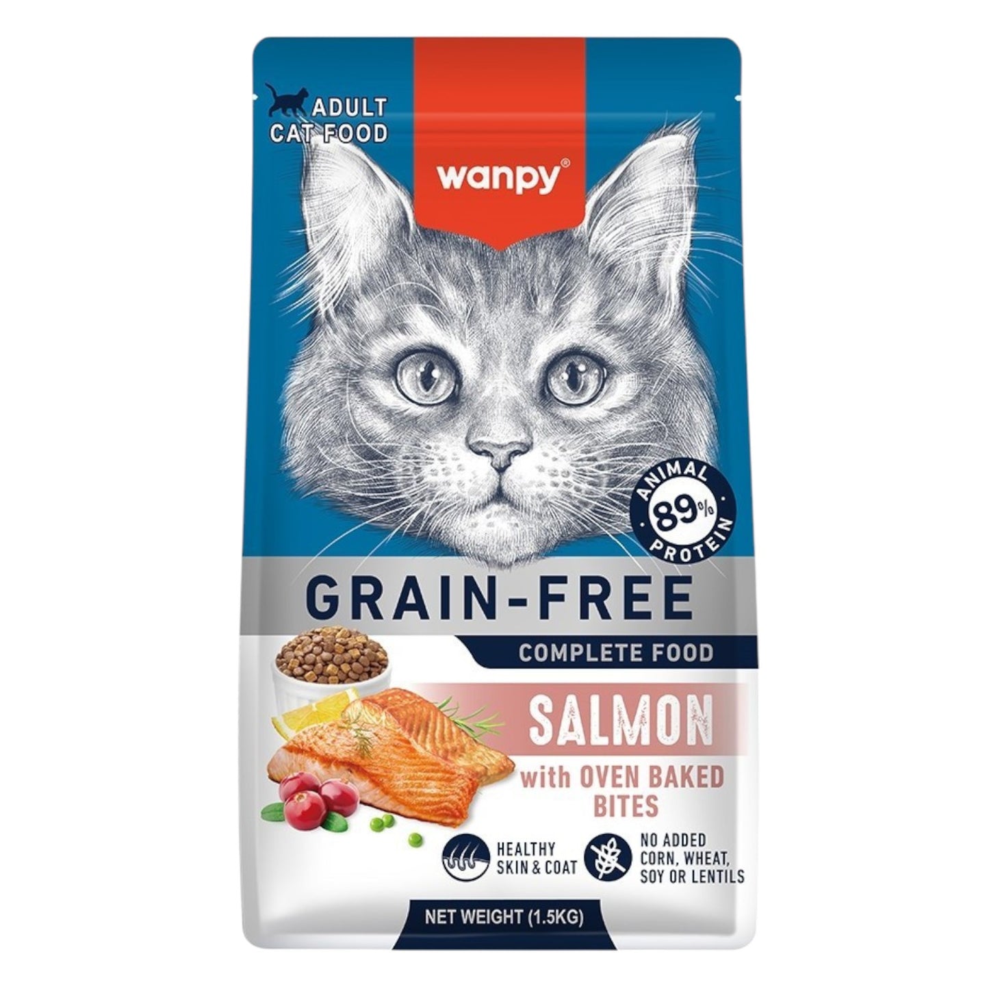 Comida para Gato Wanpy: Sabor a Salmon 1.5 KG