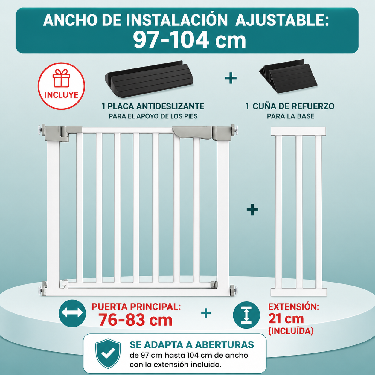 Puerta de seguridad para mascotas (dos tamaños disponibles)