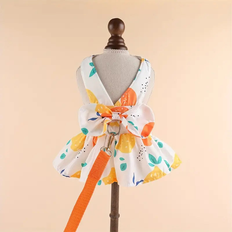 Pechera con lazo estilo floral #2 para mascotas