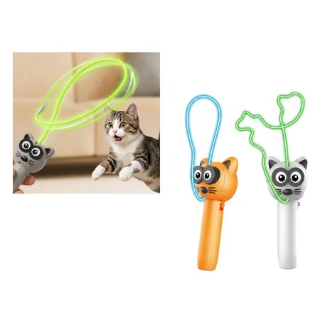 Juguete para gato interactivo lanzador de cuerda