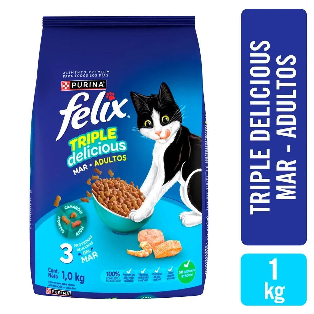 Comida para Gato Purina: Felix Adulto Deli Mar 1kg