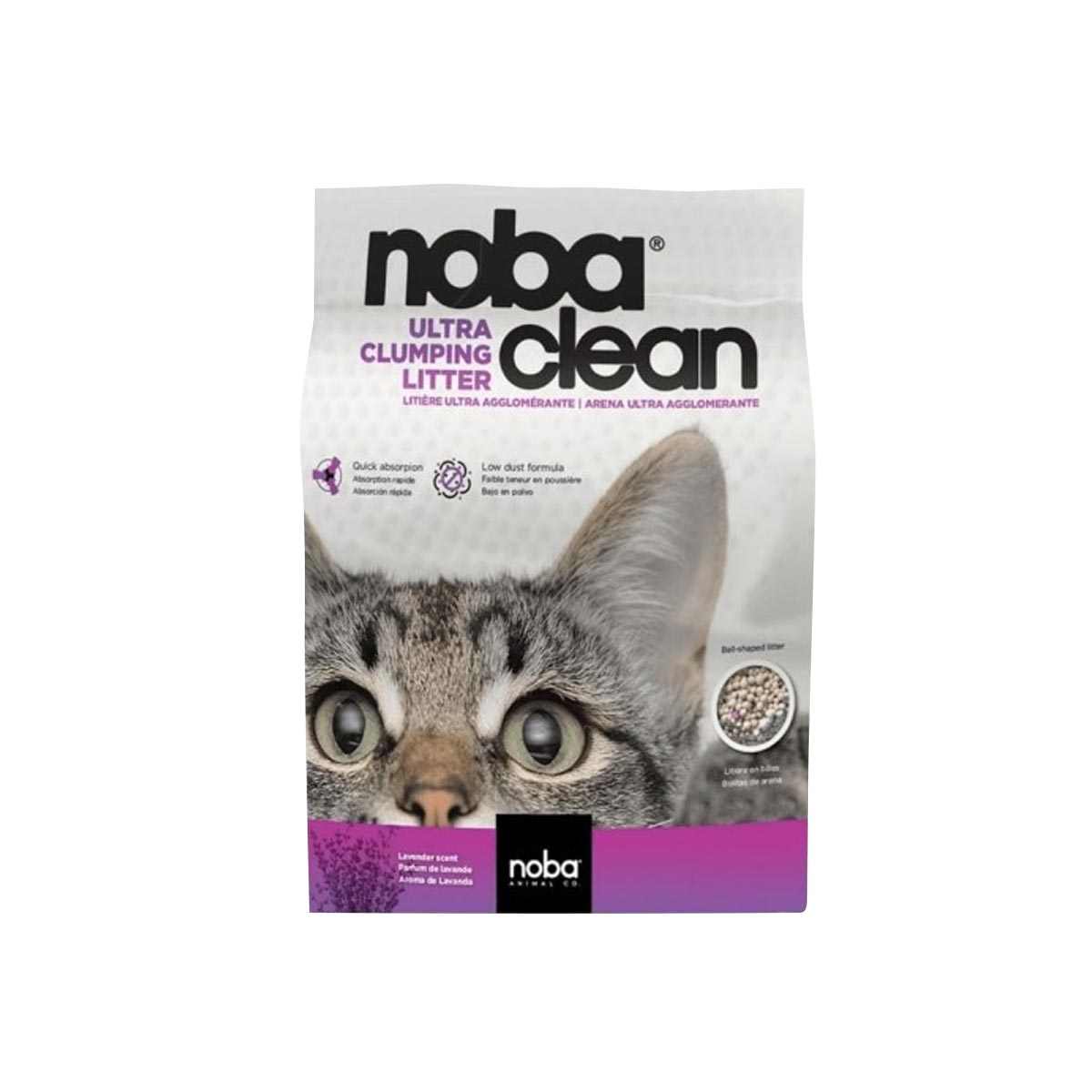 Arena para gatos Noba Clean Lavanda 4Kg/15kg (Dos tamaños)