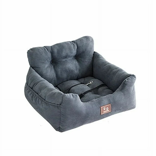 Asiento de auto estilo cama para mascotas