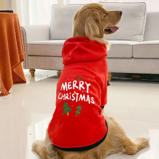 Camiseta navideña para razas grandes (sin capucha)