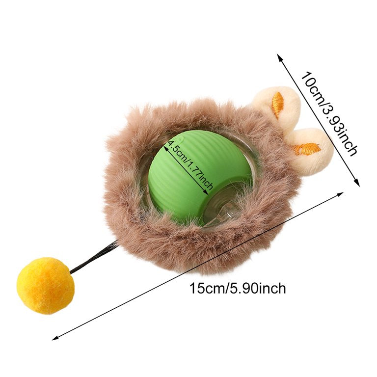 Juguete interactivo para gatos rodante con sensor de movimiento