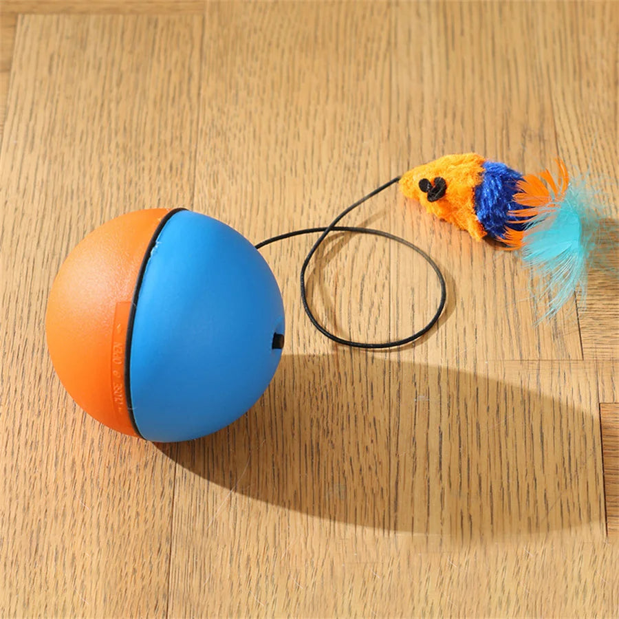 Pelota interactiva para gatos con ratón (Batería AA)