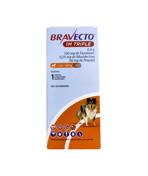 Bravecto para Perro 1M triple 5,0-10,kg