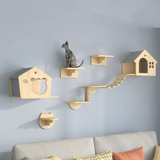 Villa de Gato para pared (Modelo-A)
