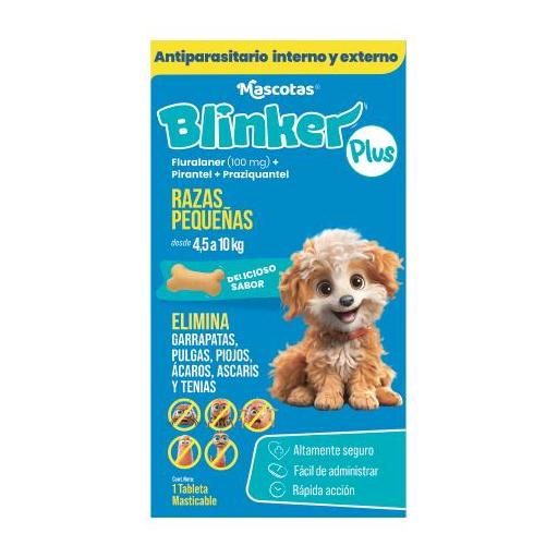 Antiparasitario externo e interno Blinker Plus - 1 mes de protección