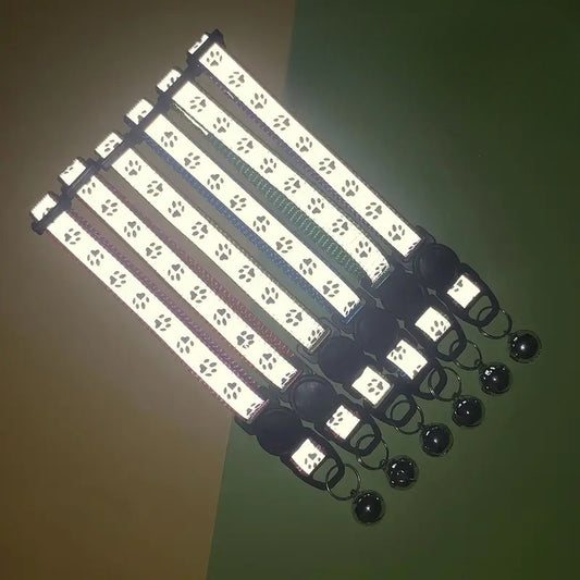 Collar reflectivo con broche de seguridad para gatos