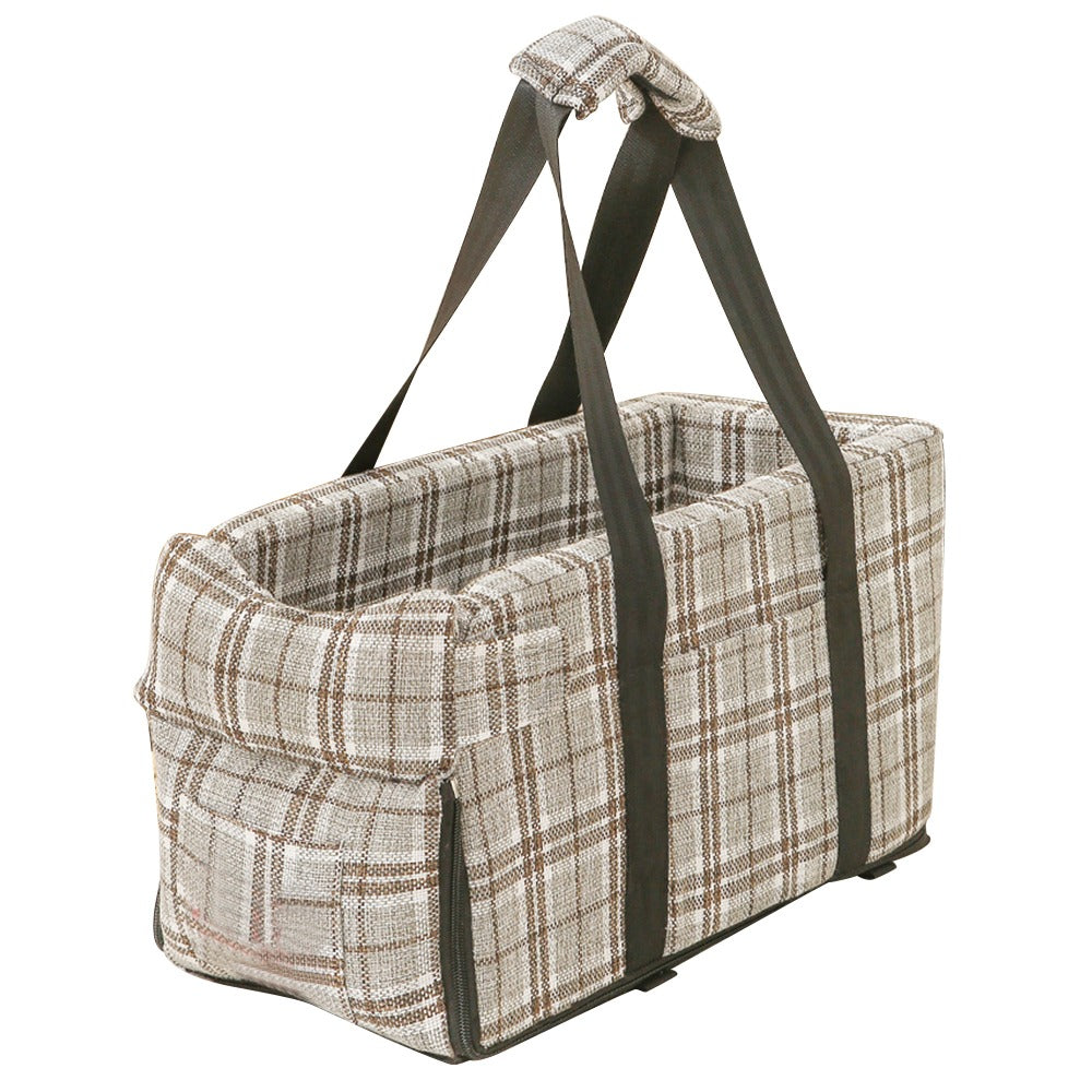 Asiento central diseño de rayas para mascotas pequeñas