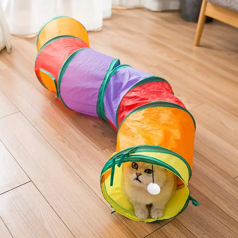 Túnel arcoíris para gatos