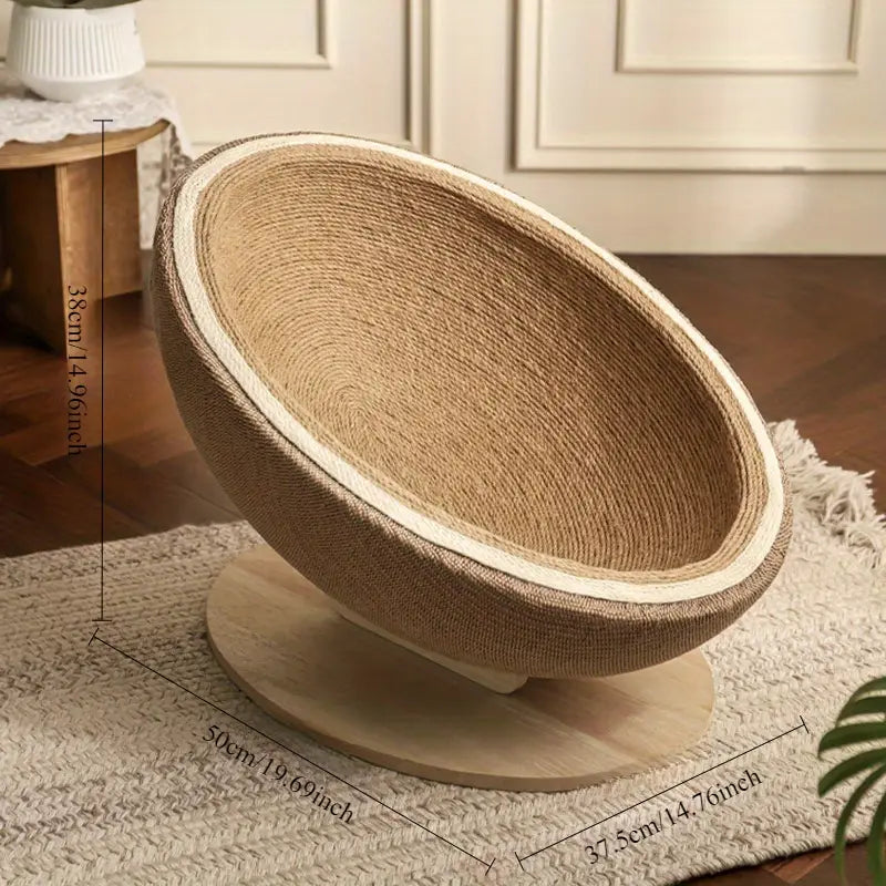 Cama rascadora para gatos con forma de cáscara de huevo