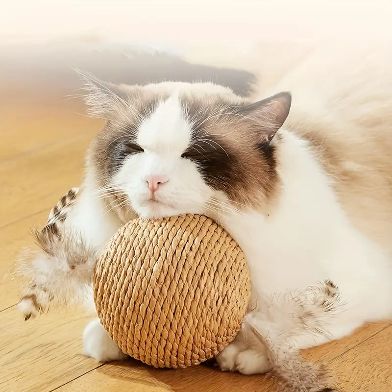 Pelota para gatos de cuerda de sisal 10cm