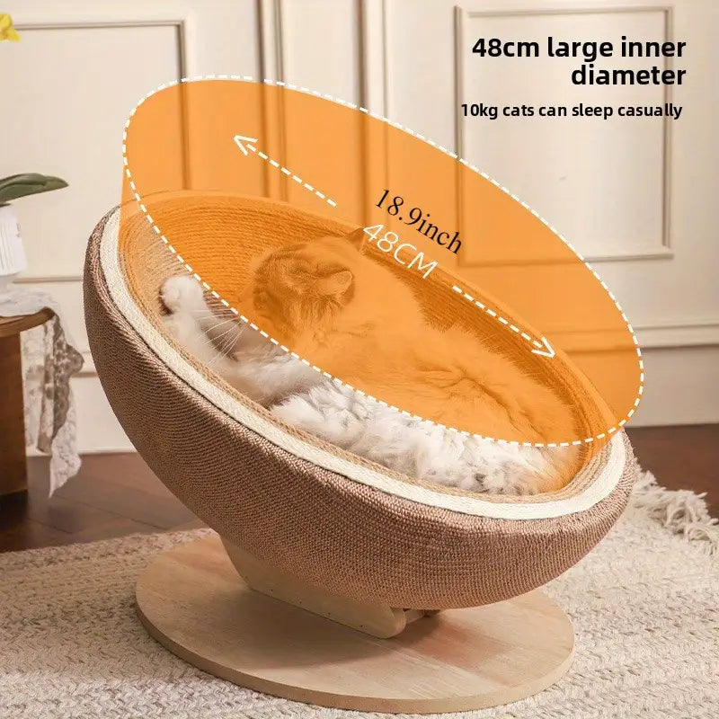 Cama rascadora para gatos con forma de cáscara de huevo