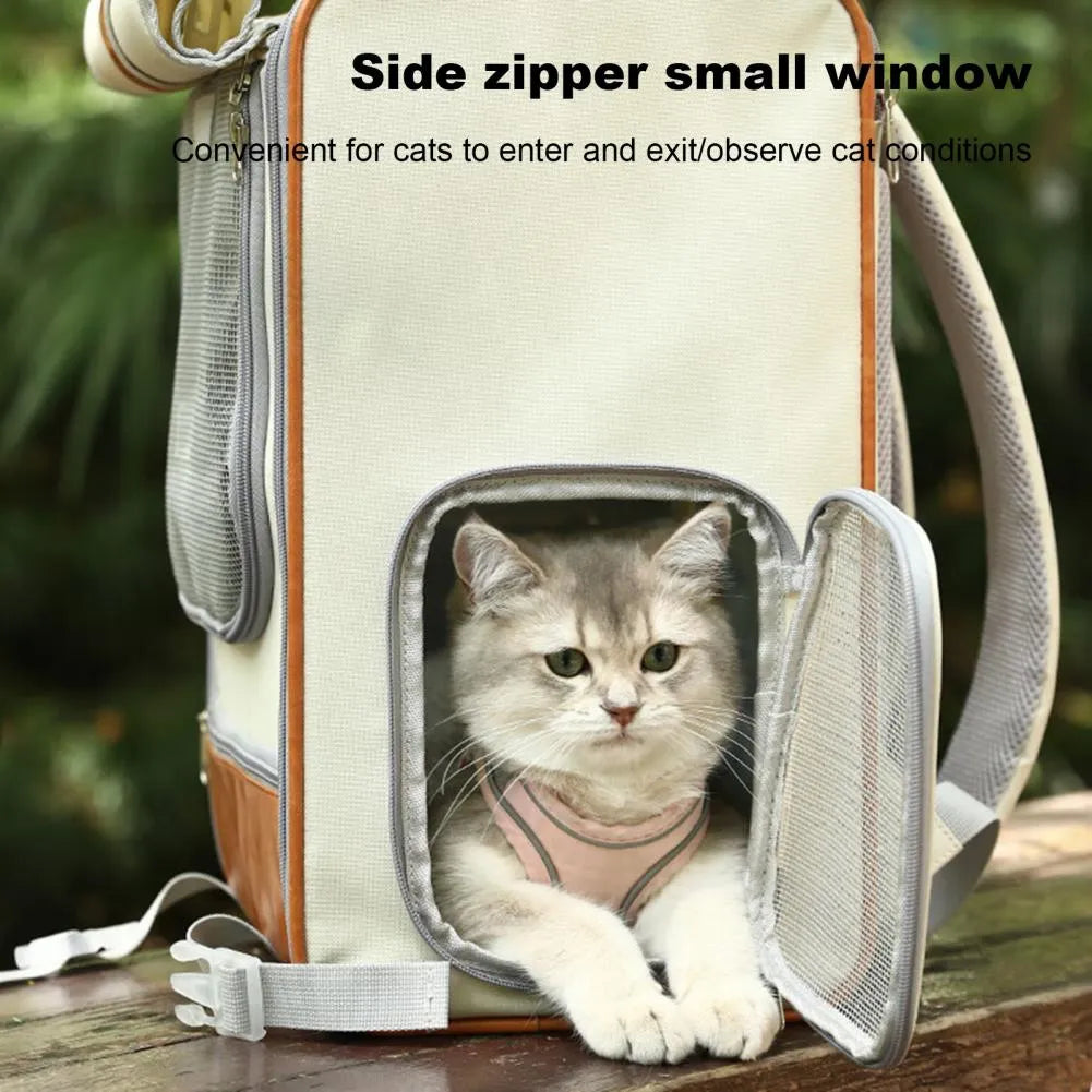 Mochila transportadora espaciosa para gatos
