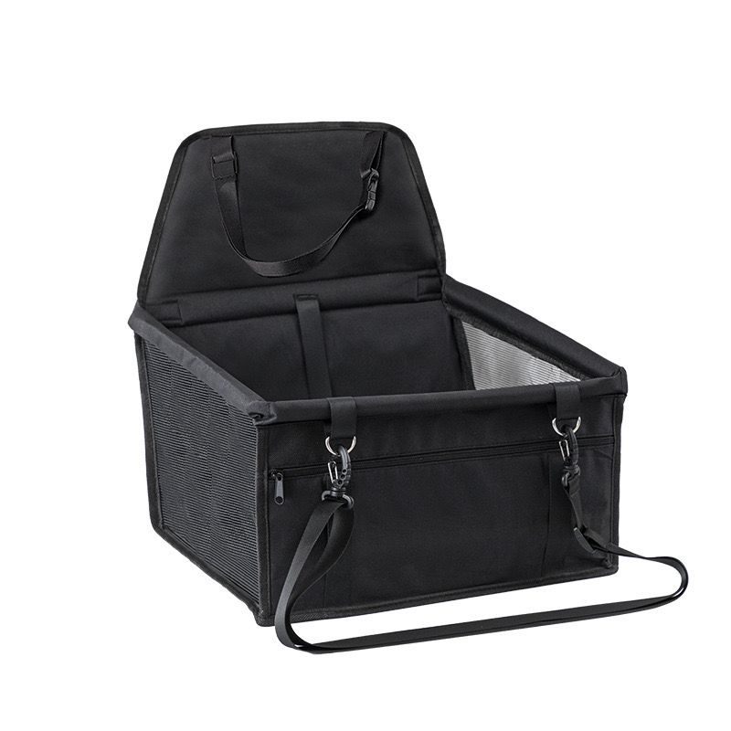 Asiento de carro para mascotas con huellitas