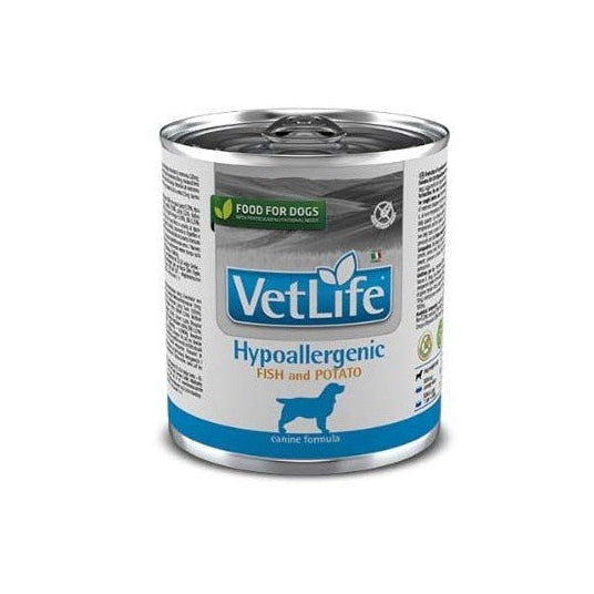 Comida Húmeda para Perro Farmina: Vetlife, Lata Hypoallergenic fish and potato 300gr
