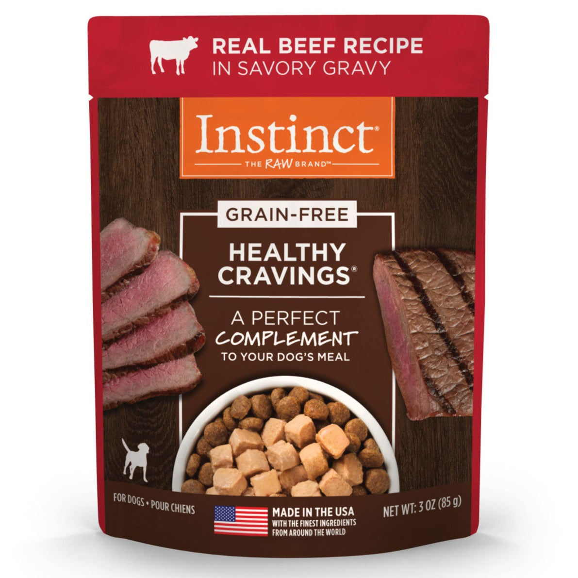 Comida Húmeda para Perro Instinct: Healthy Cravings Beef Recipe 85gr