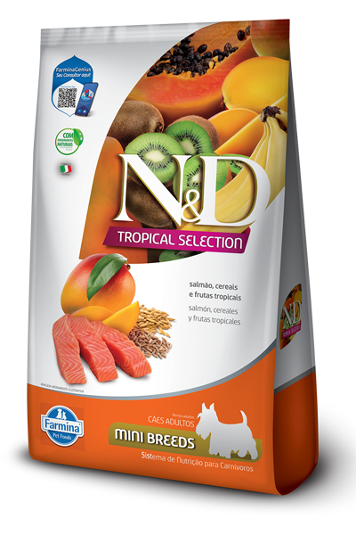 Comida para Perro Farmina: N&D, Tropical Selection, Adult Mini sabor a Salmón 2.5kg
