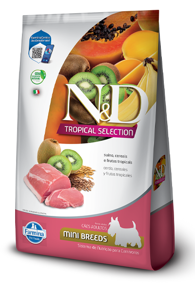Comida para Perro Farmina: N&D, Tropical Selection Adult mini, sabor a cerdo 2.5kg