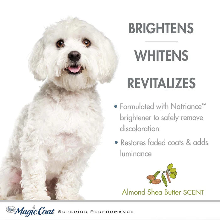 Shampoo Magic Coat para Perros: Blanco brillante, 16onz