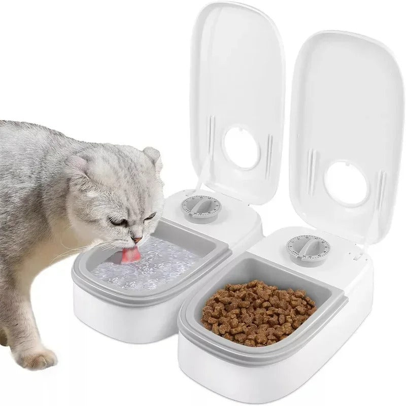 Alimentador automático con programador de horario para perros y gatos