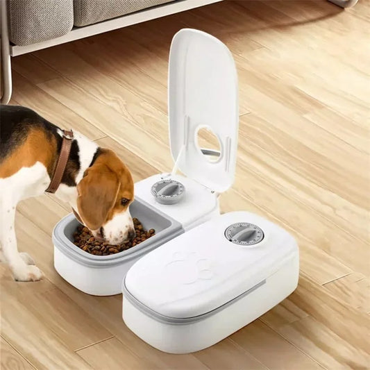 Alimentador automático con programador de horario para perros y gatos