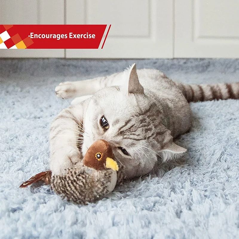Juguete para gatos de pajaro con sonido