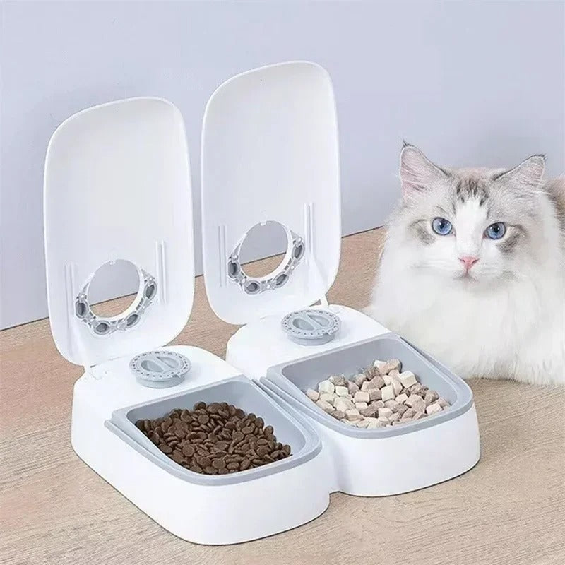 Alimentador automático con programador de horario para perros y gatos