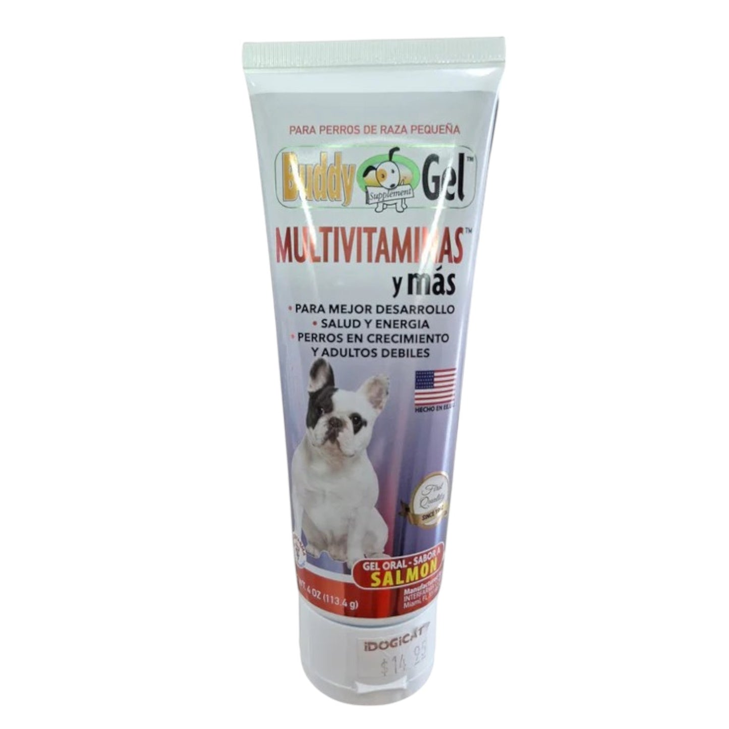 Suplemento para perros Buddy Gel: Multivitaminas y mas sabor a salmón 113.4g