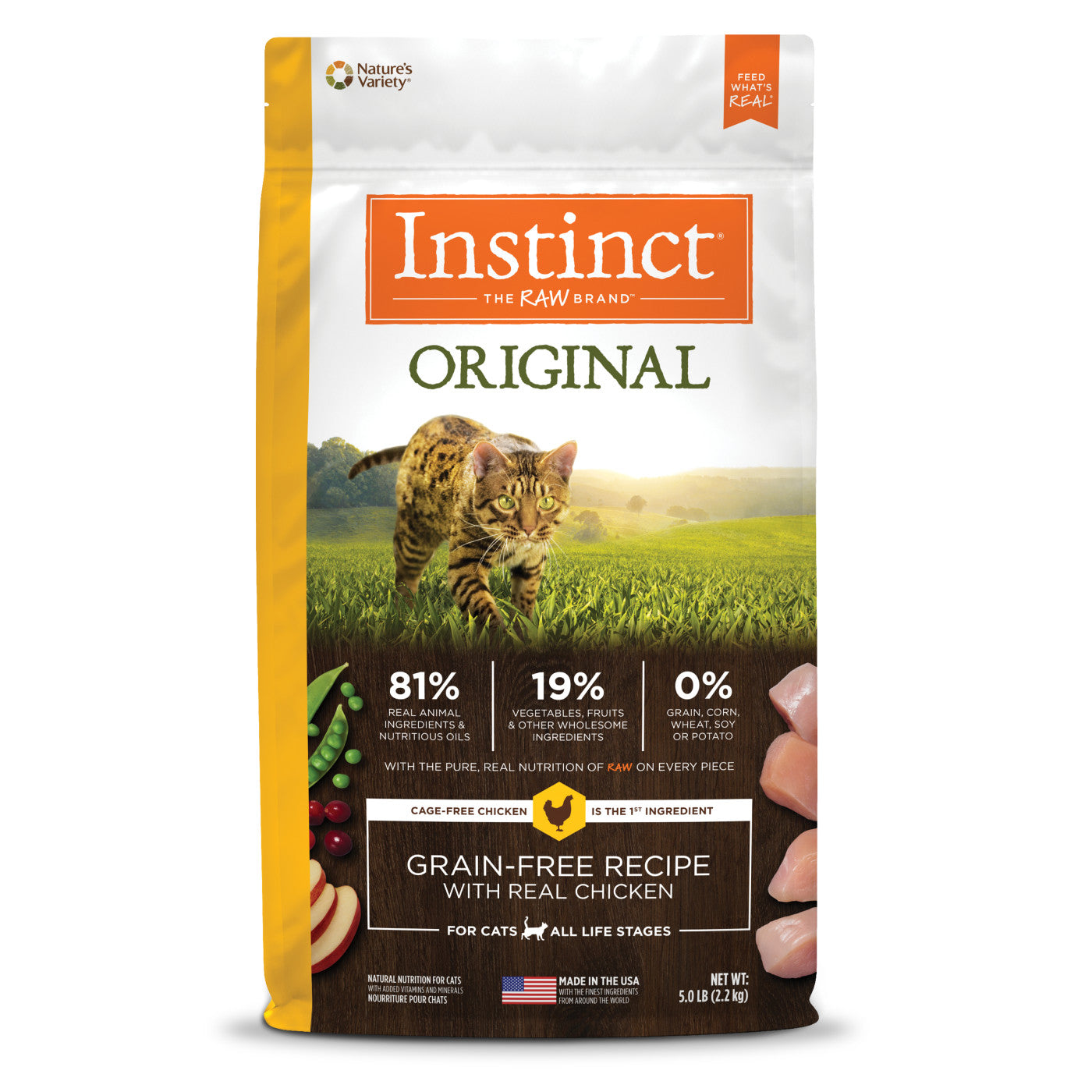 Comida para Gato Instinct: Original Chicken Recipe 5lbs