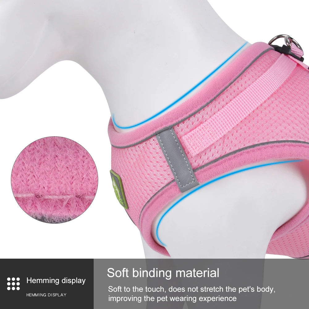 Pechera para gatos reflectante con tela transpirable