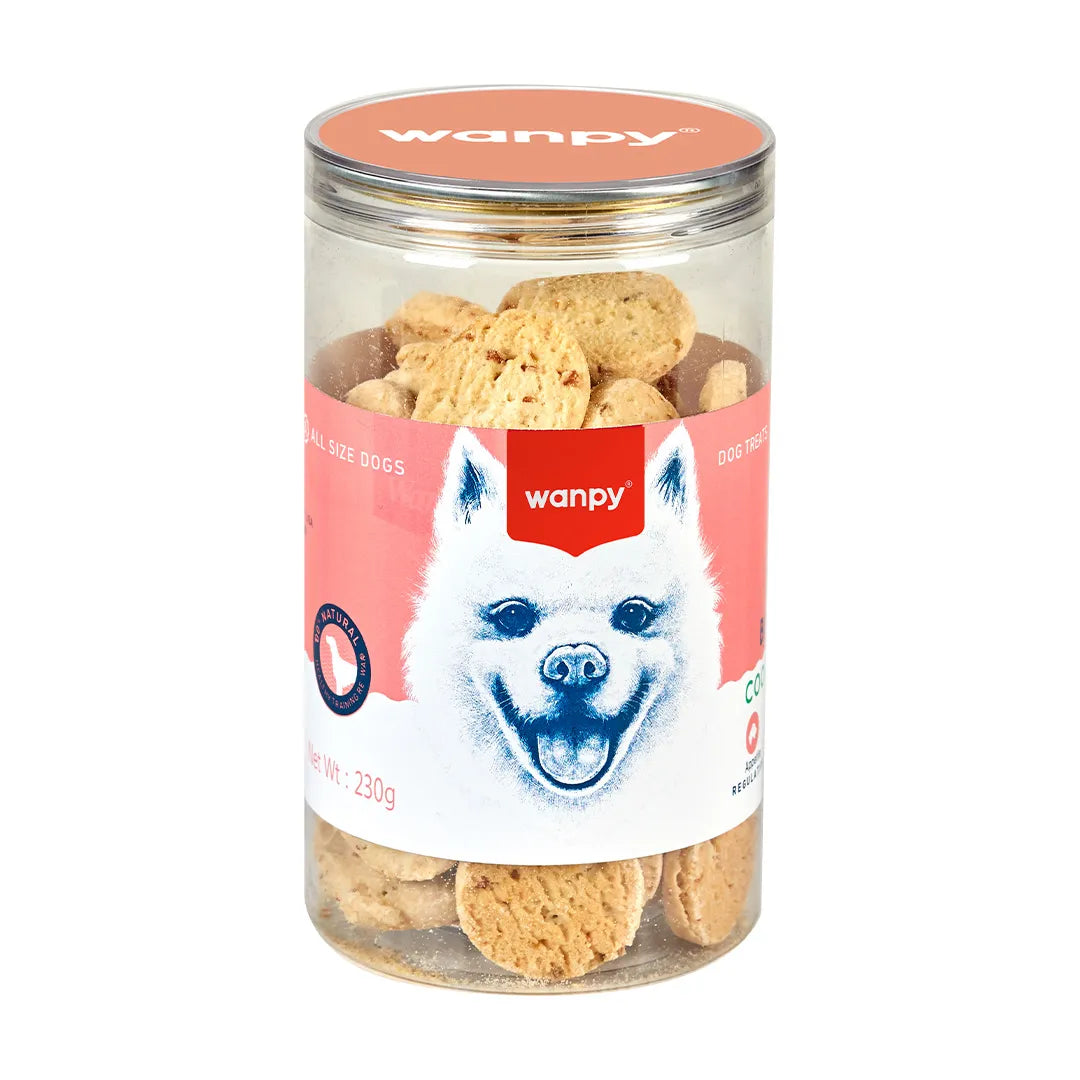 Snacks para Perro Wanpy: Cookies, chicken & apple 230g