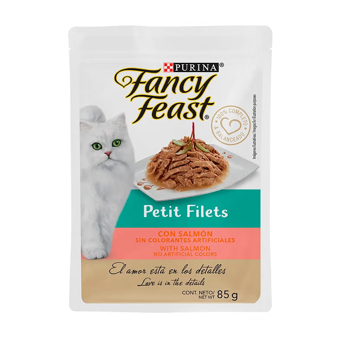 Comida Húmeda para Gato Purina: Fancy Feast, Petite Filets Salmon 85g