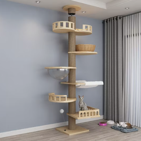 Pilar de sisal ajustable para gatos 2 metros y más