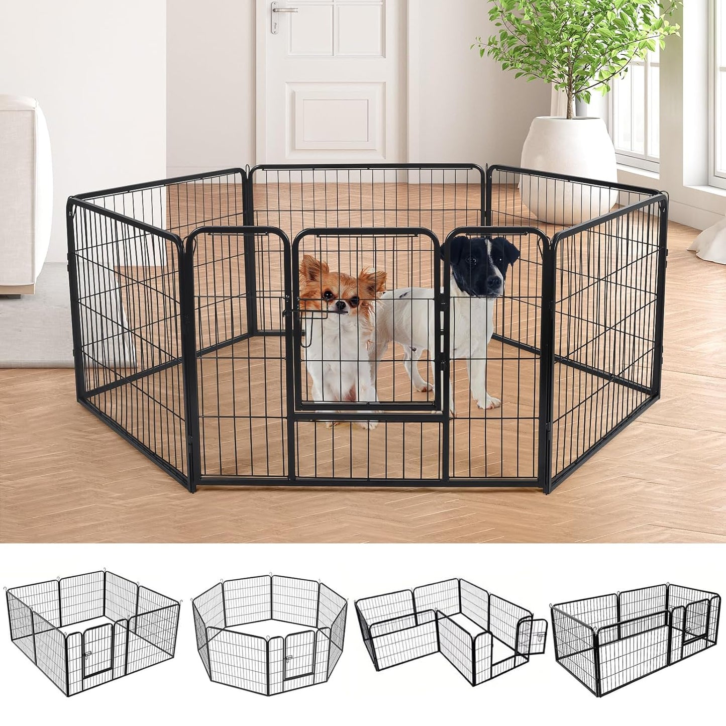 Corral de metal para mascotas 80*60cm