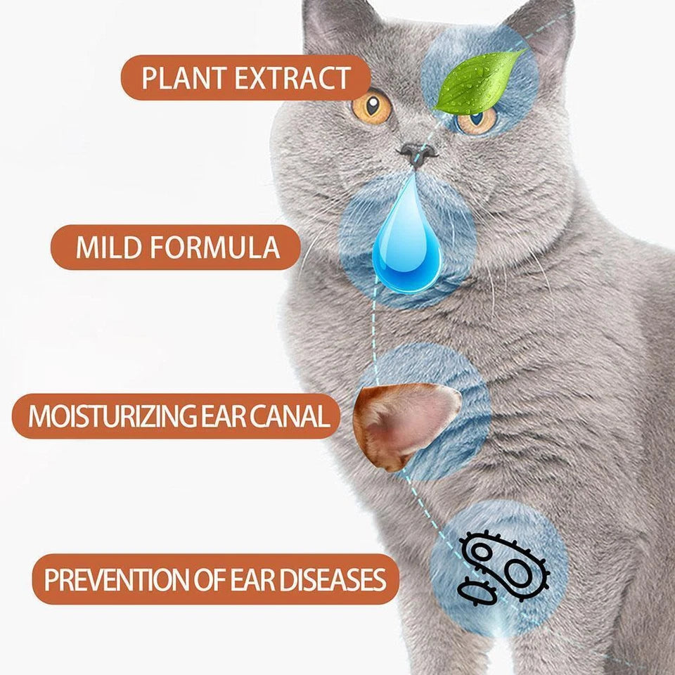 Gotas para los oídos de mascotas y aliviar la picazón 50ml