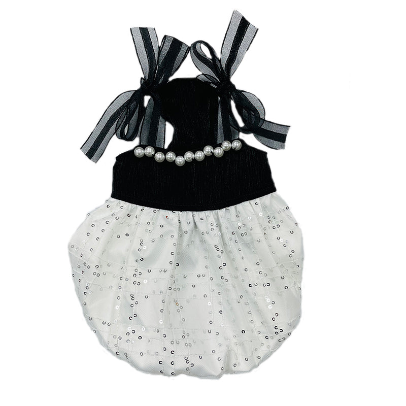 Ropa elegante con perlas para mascotas #14