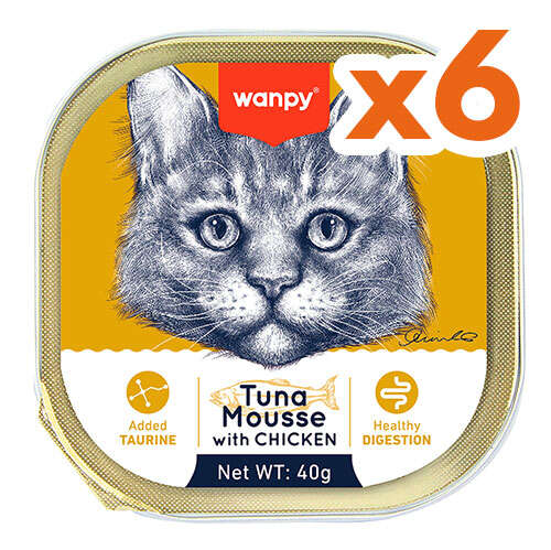 Snacks para Gatos Wanpy: Tuna Mousse con Pollo 40g