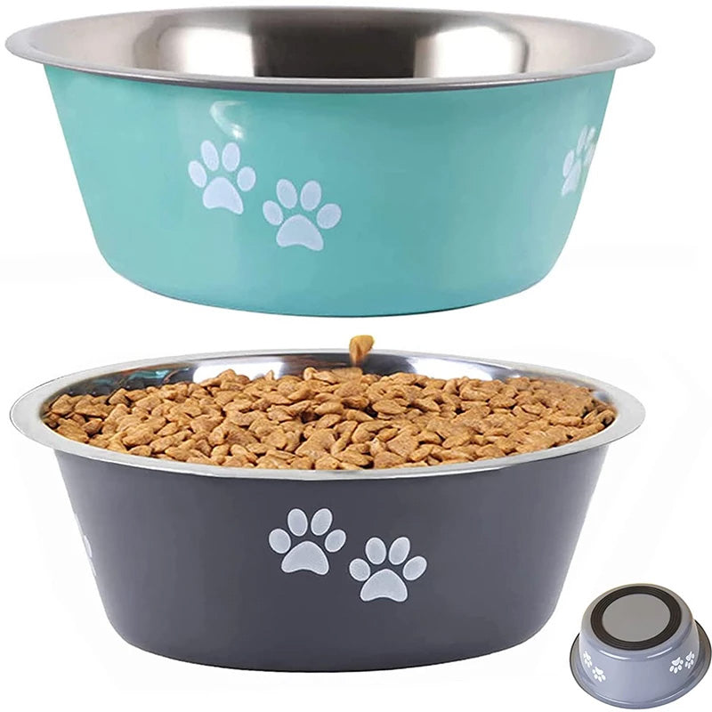 Plato de acero inoxidable para mascotas