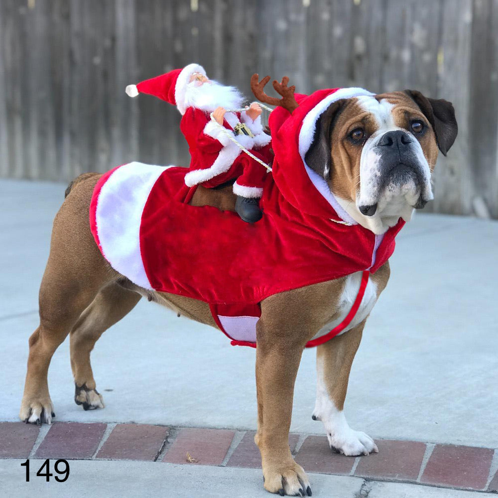 Traje navideño de santa para mascotas