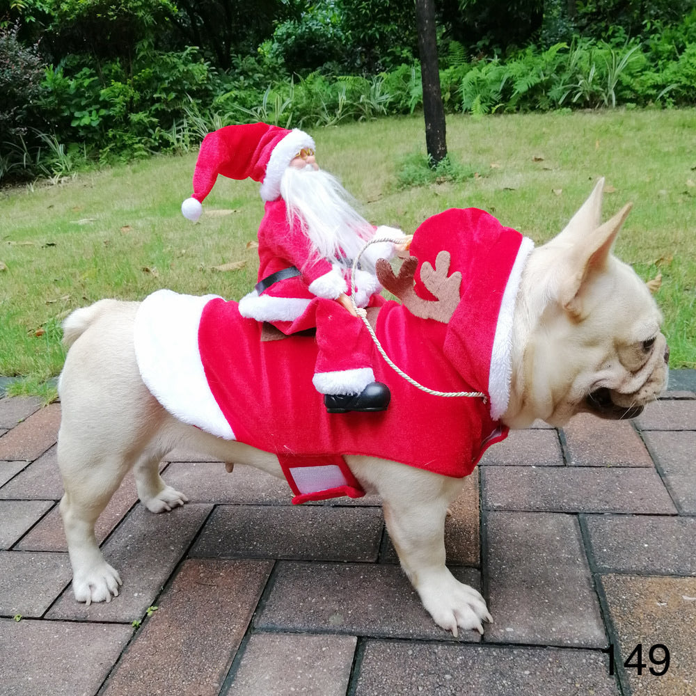 Traje navideño de santa para mascotas