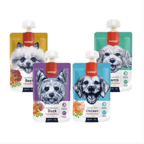 Alimento húmedo y snacks para perros