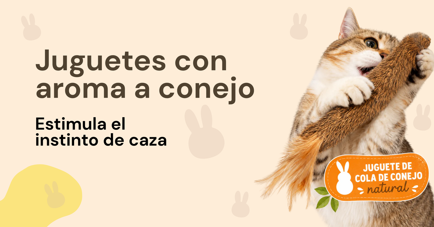 Juguetes de gato con aroma a conejo