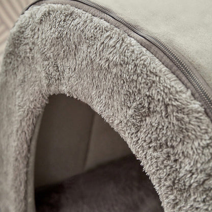 Casita de algodón gris para perros y gatos