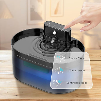 Fuente de agua inalámbrica con sensor para gatos 2.2Litros