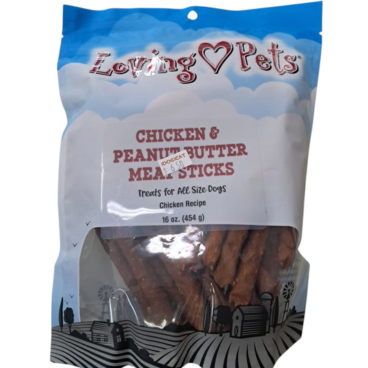 Snacks para Perro Loving Pets: Chicken and peanut butter stick 16 oz
