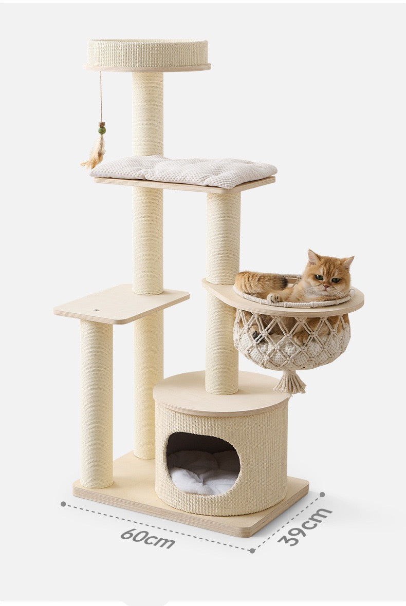 Torre de gato madera maciza multicapa (MODELO TQM-2152)